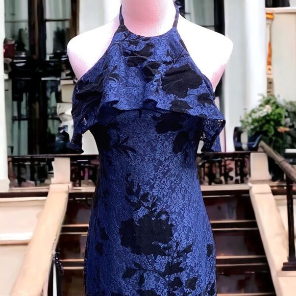 GIANNI BINI NWT WOMENS JUDIE DRESS NAVY LADY LUCK LACE SIZE 2 WEDDING,PARTY - Picture 4 of 7